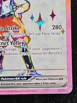 Pokemon TCG Cinderace EX Full Art Ultra Rare Rainbow Holo 157/142 - Image 4