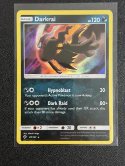 Darkrai Holo Rare Reverse Holo SM - Burning Shadows 87/147 NM Pokemon TCG - Image 1