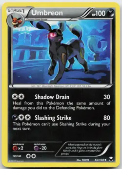Umbreon 60/108 Uncommon Dark Explorers Pokemon Near Mint - Image 1