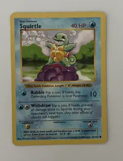 Pokemon Base Set Unlimited - Squirtle 63/102 - Image 1