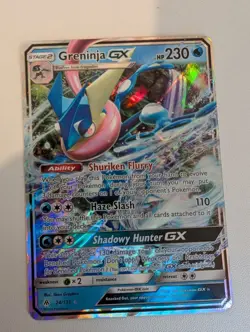 Pokemon GRENINJA GX 24/131 - 2019 SUN & MOON FORBIDDEN LIGHT HOLO - NM+ - Image 1