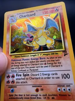 POKEMON CHARIZARD BASE SET 2 HOLO 4/130 - VINTAGE 2000 - RARE - EX/LP - Image 2