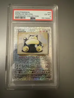Pokemon Snorlax Reverse Holo Foil Legendary Collection #64 PSA 6 NEW CERT CLEAN! - Image 1