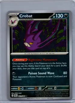 CROBAT 051/086 RARE CHAOS RISING POKEMON REVERSE HOLO NM/M - Image 1