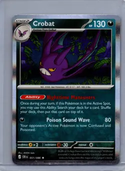 CROBAT 051/086 RARE CHAOS RISING POKEMON HOLO NM/M - Image 1