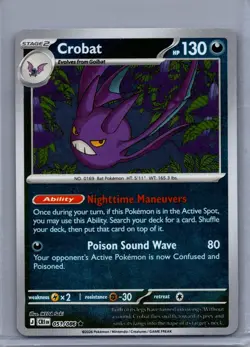 CROBAT 051/086 RARE CHAOS RISING POKEMON REVERSE HOLO NM/M - Image 1