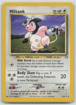 Miltank 41/111 Uncommon Neo Genesis Pokemon Unlimited Moderately Played - Image 1
