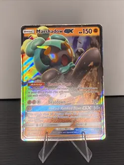Pokemon TCG Marshadow GX SM59 Black Star Promo Sun and Moon Holo GX 2017 - Image 1