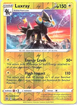 Luxray 051/172 Rare Brilliant Stars Pokemon Reverse Holo Near Mint - Image 1