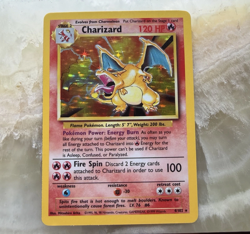 Pokemon Base Set Charizard 4/102 Holo Rare Unlimited Vintage WOTC Authentic! - Image 1