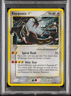 2005 POKEMON EX DEOXYS GOLD STAR #107 RAYQUAZA-HOLO! - Image 1