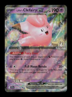 HOLO LILLIE'S CLEFAIRY EX DOUBLE RARE 056/159 NM POKEMON - Image 1