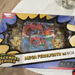 Pokemon TCG Mega Feraligatr ex Box Kit Promo + 10 Cards Booster English 2016 - Image 2