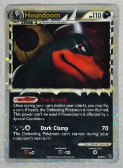 Houndoom PRIME 82/90 Undaunted Holo Rare Pokemon Card | HP | English - Image 1