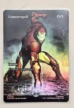 Counterspell (Borderless) (0052) - Marvel Universe (MAR) - Foil - Iron Man - Image 1