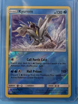 Kyurem 50/214 Pokemon TCG Sun Moon Sm-Unbroken Bonds Reverse Holo (Near Mint) - Image 1