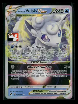 Alolan Vulpix VSTAR Holo 034/195 Prize Pack Series Cards 2022 NM PLANETA Hiiragi - Image 1