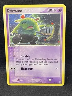 Pokemon TCG Drowzee 67/113 card Delta Species non holo LP - Image 1