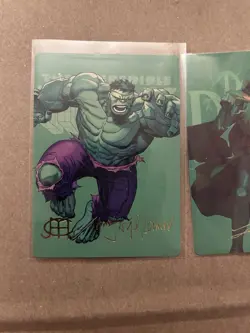 MTG Gold Stamped Art Cards: The Hulk & Dr. Doom Marvel Super Heroes NM 24 & 28 - Image 2