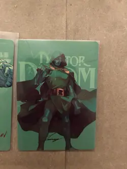 MTG Gold Stamped Art Cards: The Hulk & Dr. Doom Marvel Super Heroes NM 24 & 28 - Image 3