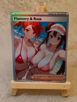 Flannery & Rosa Pokemon Trainer Full Art Sexy Waifu doujin ACG Art Card - Image 1
