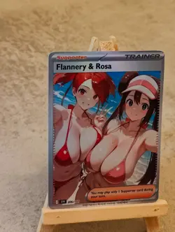 Flannery & Rosa Pokemon Trainer Full Art Sexy Waifu doujin ACG Art Card - Image 2