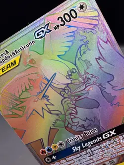 Moltres & Zapdos & Articuno GX 69/68 Hidden Fates Rainbow Pokemon Card NM/M - Image 5