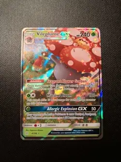 Pokemon Vileplume GX 4/236 Cosmic Eclipse Card. NM Condition - Image 1