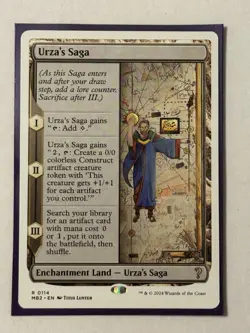 Urza's Saga (White Border) NM Mystery Booster 2 Regular Magic the Gathering - Image 1
