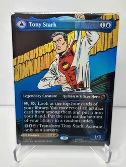 MTG Tony Stark The Invincible Iron Man M 0392 Foil Borderless MSH Marvel English - Image 2