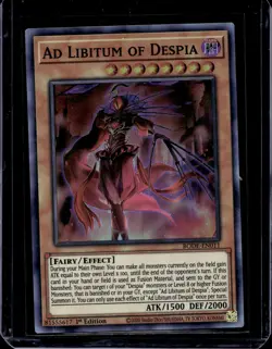 Yugioh Ad Libitum of Despia BODE-EN011 Super Rare 1st Ed NM - Image 1