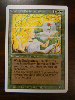 MTG Revised 3rd Edition Verduran Enchantress UNPLAYED NM Condition - Image 1