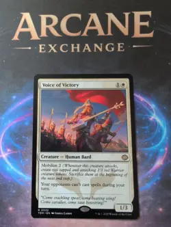 MTG Voice of Victory Tarkir Dragonstorm TDM 0033 Rare Card NM Condition - Image 1