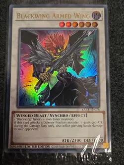 Yu-Gi-Oh Blackwing Armed Wing- LART-EN078 Sealed Lost Art Ultra NM - Image 1