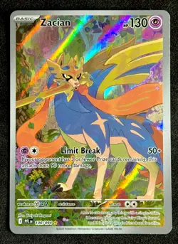 Pokemon Zacian 100/094 Illustration Rare IR Phantasmal Flames Pack Fresh NM - Image 1