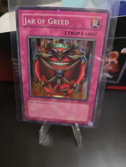Yugioh TCG Jar of Greed LON-047 Super Rare Unlimited! MP! - Image 1