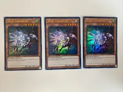 Yugioh - Spell Canceller x 3 - 1st Edition Ultra Rare NM - Free Holo Card - Image 1