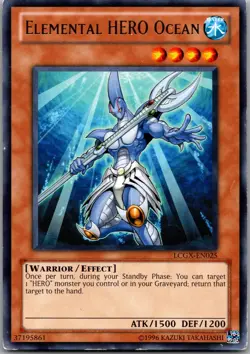 Elemental HERO Ocean LCGX-EN025 Rare Legendary Collection 2 Yu-Gi-Oh MP - Image 1