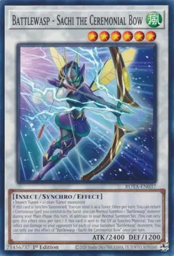 1x Battlewasp - Sachi the Ceremonial Bow - 1st NM Eng YuGiOh - Rage of the Abyss - Image 1