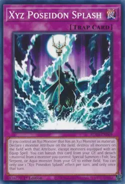 1x Xyz Poseidon Splash - 1st Edition NM Eng YuGiOh - Rage of the Abyss - Image 1