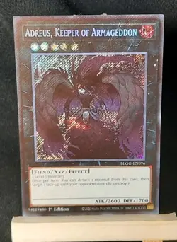 Yu-Gi-Oh! Adreus, Keeper of Armageddon *SECRET RARE* BLGG-EN096 1st Edition NM - Image 1