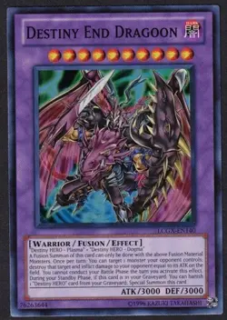 Yugioh Destiny End Dragoon LCGX-EN140 Super Rare Unlimited - VLP - Image 1