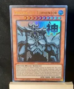 Yu-Gi-Oh! Obelisk the Tormentor *ULTRA RARE (STAMP)* RA05-EN129 1st Edition NM - Image 1