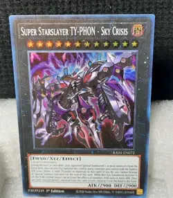 Yu-Gi-Oh! Super Starslayer TY-PHON - Sky Crisis *SUPER RARE* 1st Edition LP - Image 1