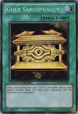 Yugioh Gold Sarcophagus DREV-ENSE2 Super Rare MP - Image 1