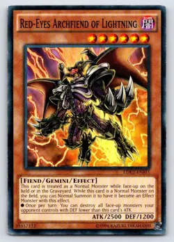 Yu-Gi-Oh! TCG RED-EYES ARCHFIEND OF LIGHTNING LDK2-ENJ03 - Image 1