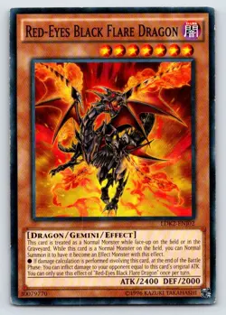 Yu-Gi-Oh! TCG RED-EYES BLACK FLARE DRAGON LDK2-ENJ02 - Image 1