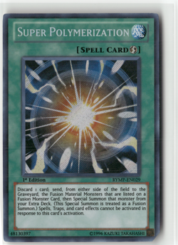 2x Super Polymerization RYMP-EN029 Secret Rare 1st Ed LP(Miscut) - Image 2