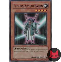 Yugioh Samurai Sword Baron WC10-EN001 Super Rare NM - Image 1