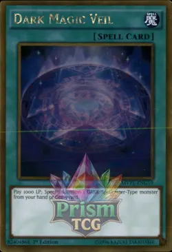 1st ed Dark Magic Veil gold rare MVP1-ENG19 Yugioh - Image 1